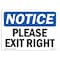 Signmission OSHA Notice, 5" Height, Please Exit Right Sign, 7" X 5", Landscape OS-NS-D-57-L-17449 - alternate 1